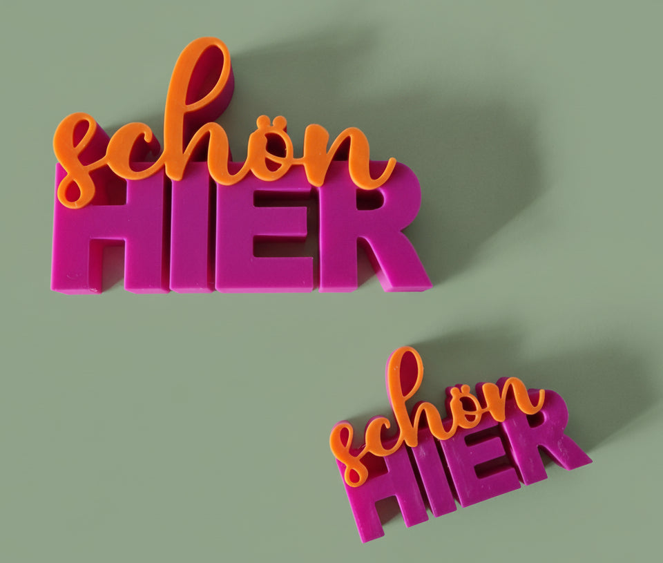 Schriftzug schönHIER