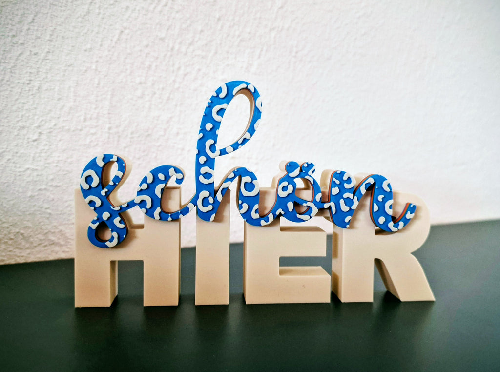 Schriftzug schönHIER Leo