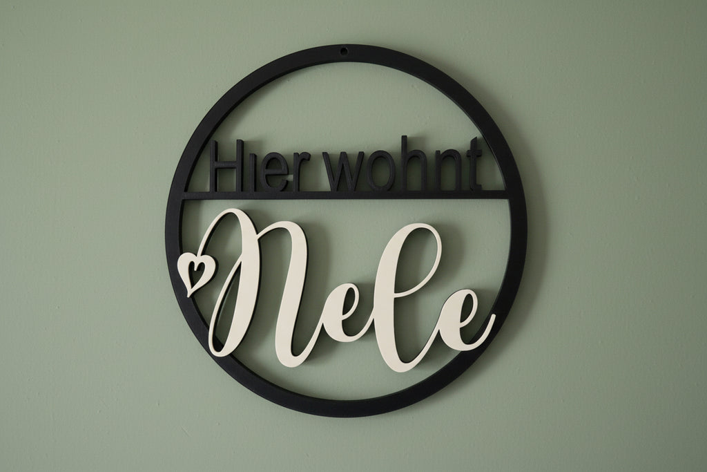 Loop/ Türschild Hier wohnt...