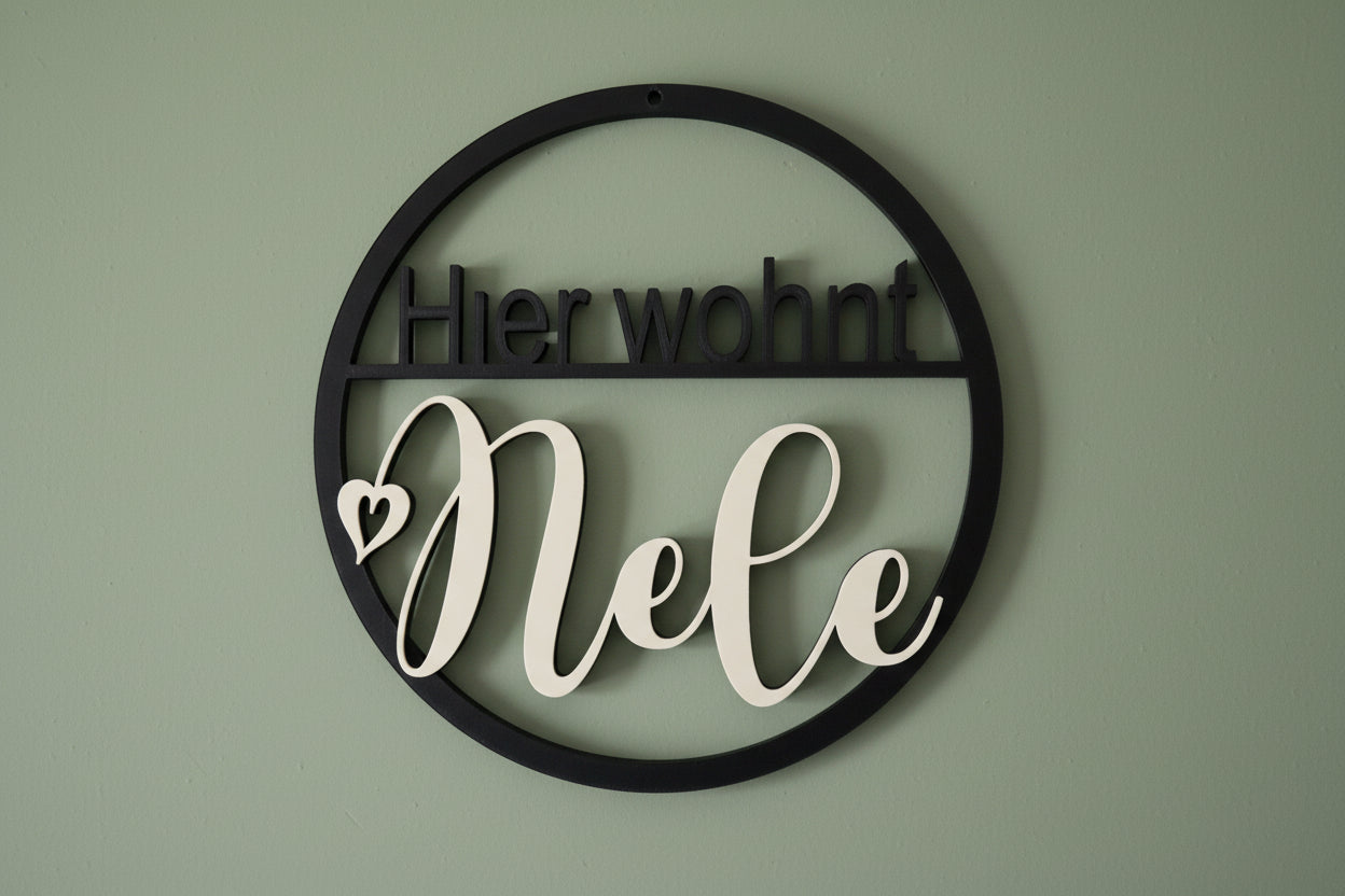 Loop/ Türschild Hier wohnt...