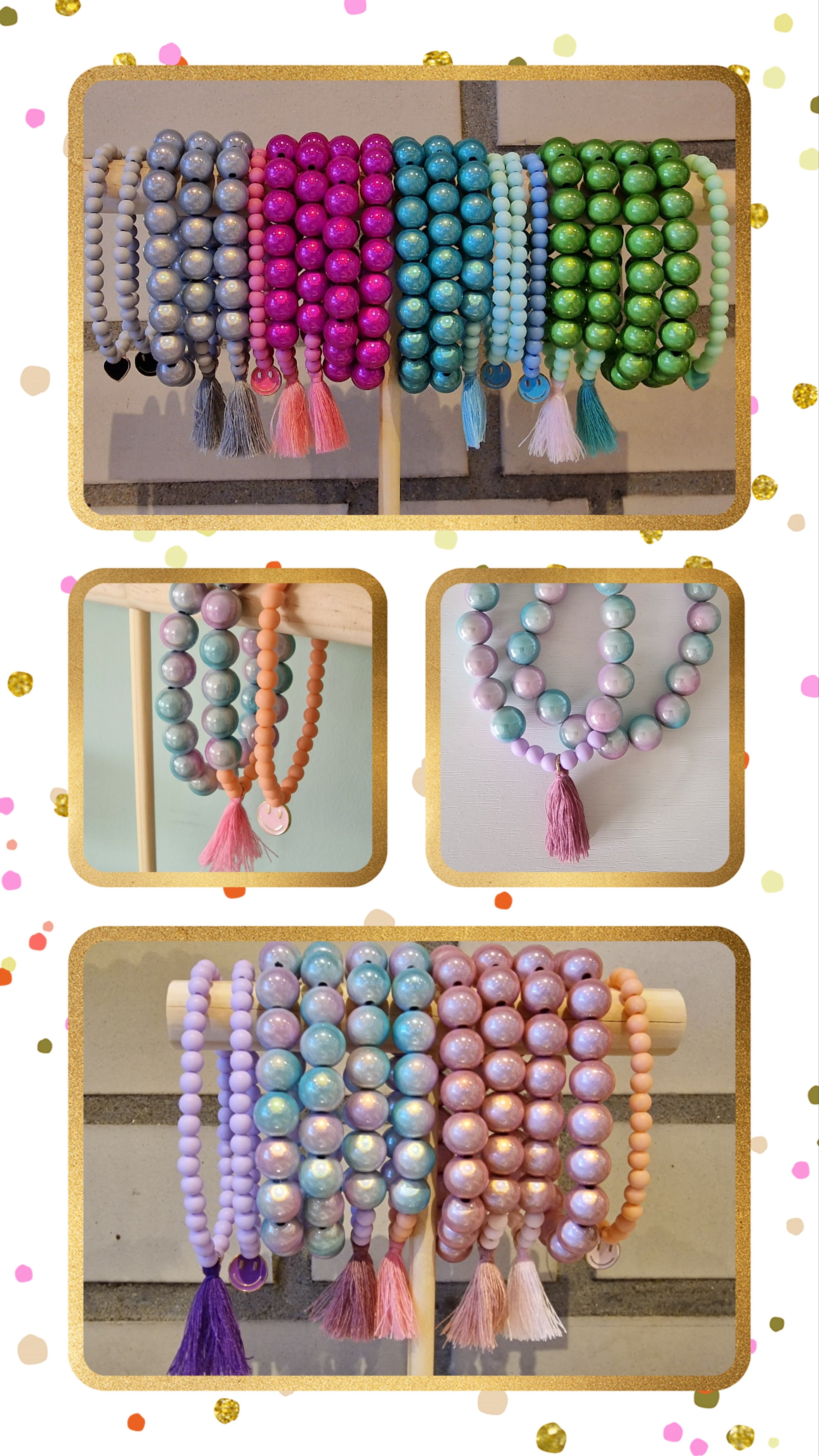 Armband mit schimmernden Perlen