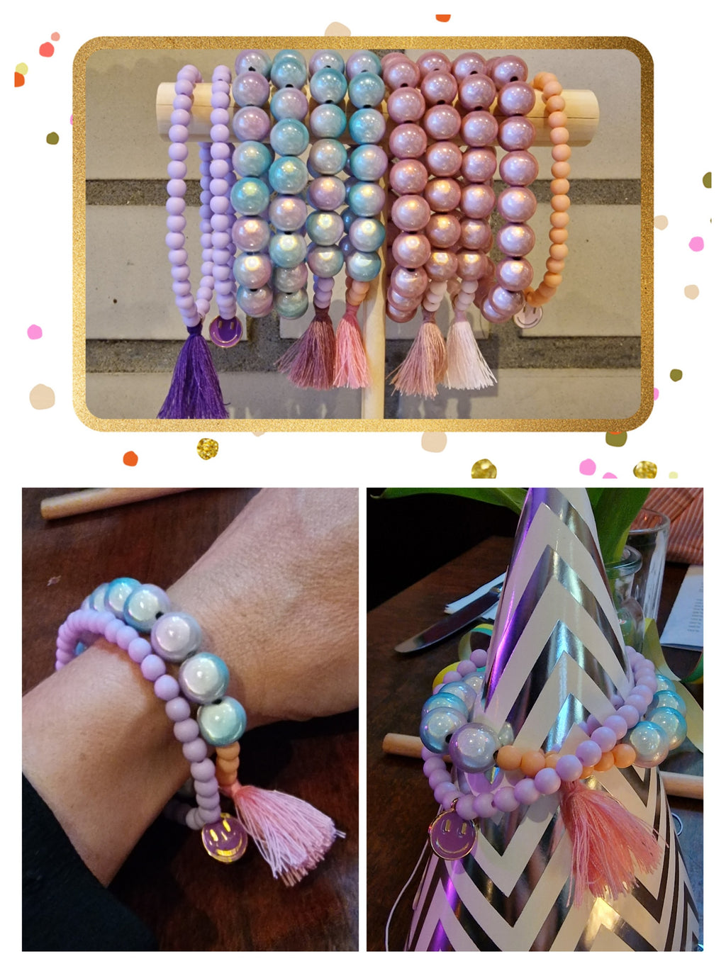 Armband mit schimmernden Perlen