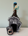 Bierkrug Flaschenhalter " Glückspils"mit Flaschenöffner
