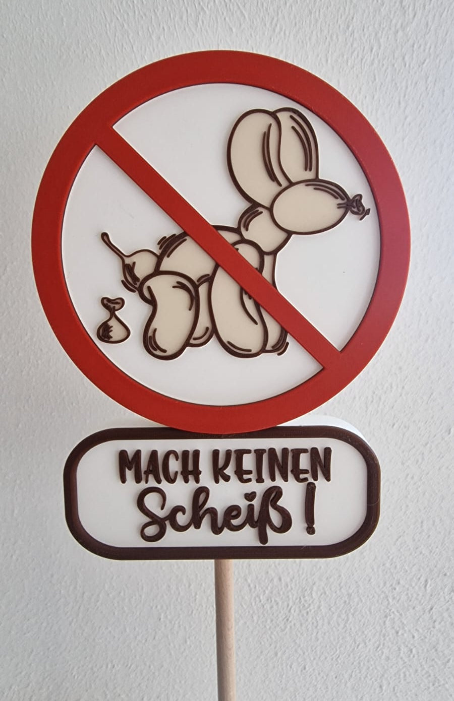 Gartenschild „Mach keinen Scheiss" für Beet & Vorgarten