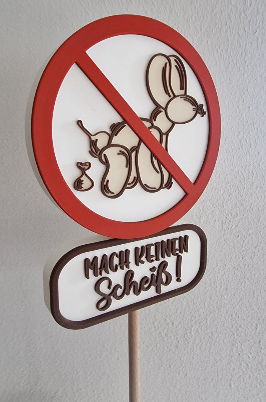 Gartenschild „Mach keinen Scheiss" für Beet & Vorgarten
