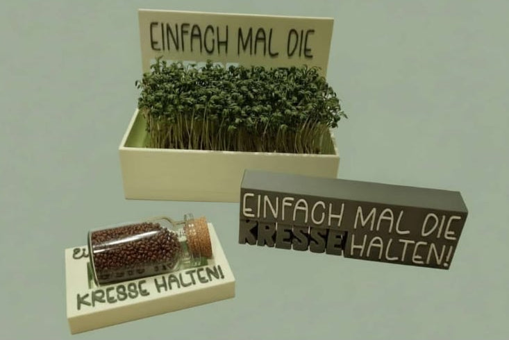 Kästchen: Einfach mal die Kresse halten