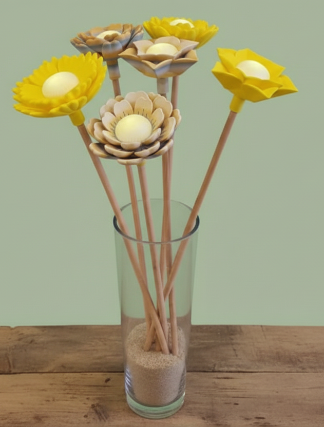 Leuchtende Blumenstecker/-fackeln mit Kuppel -mehrfarbig