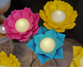 Leuchtende Blumenstecker/-fackeln mit Kuppel - einfarbig